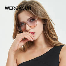 WERGASUN-gafas de sol sin montura para mujer, anteojos de sol femeninos de gran tamaño, estilo Vintage, 2020 2024 - compra barato