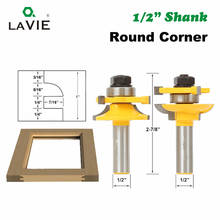 2pcs 12mm 1/2" Shank Woodwork Door Round Corner Rail & Stile Router Bit Tenon Milling Cutter for Wood Woodworking Tools MC03137 2024 - buy cheap