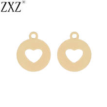 Zxz pingente de coração aberto, 20 pçs, tom de ouro, oco, para pulseira, colar, jóias, fabricação de joias 2024 - compre barato