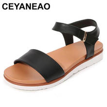 CEYANEAO-Sandalias planas con plataforma para mujer, zapatos de cuña de colores mixtos, informales, ligeros, para playa, verano, 2021 2024 - compra barato