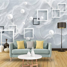 Custom wallpaper 3d papel de parede modern abstract curve box art TV background wall living room bedroom restaurant mural обои 2024 - buy cheap