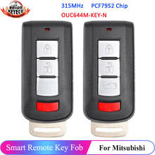 KEYECU-llave de coche de 3 y 4 botones, entrada inteligente sin llave, 315MHz, Chip PCF7952A, OUC644M-KEY-N remoto, para Mitsubishi Lancer Outlander Mirage 2024 - compra barato