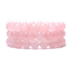 6 8 10 12 14mm Natural Pink Quartz Chakra Crystal Stone Beads Bracelet Stretch Beaded Bracelet for Women Men Yoga Unisex Jewelry 2024 - buy cheap