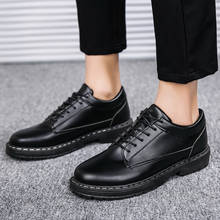 Yomior New Spring Casual Shoes Soft Leather Men Flats Lace-Up Breathable Loafers Dress Black High Quality Sneakers Men's Shoes 2024 - buy cheap