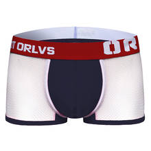 2020 ORLVS Brand New designed Brand Men Underwear Briefs Slip Mesh Shorts Cueca Gay men sexy Male panties Breathable OR148 2024 - buy cheap