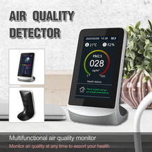 Medidor de co2 multifuncional, detector de qualidade do ar, termômetro, higrômetro, medidor de co2, partículas pm2, 5 2024 - compre barato