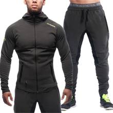 2022 New Men's Sports Suit Brand Clothing Men Tracksuit Zipper Sets Sweatshirt Muscle Men Hoodies+Pants Sets Gyms Running Suit 2024 - buy cheap