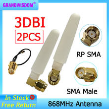Conector de antena 3dbi RP-SMA GSM, 868 MHz, 915 MHz, 915 MHz, IOT, antena + 21cm, SMA macho/u.FL, Cable Coleta, 2 uds. 2024 - compra barato