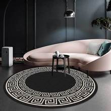 3D Geometric Black And White Pattern Carpets For Living Room Bedroom Area Rugs Retro Style Round Floor Mats Home Decor Large Rug 2024 - buy cheap