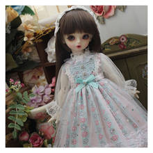 BJD dress 1/4 green color flower dress + hair band for 1/3 1/4 1/6 BJD SD Blyth doll dress doll accessories 2024 - buy cheap