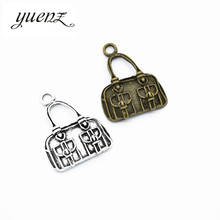 YuenZ-colgantes de color plata antigua para fabricación de joyas, colgantes para bolso, collar, pulsera, bricolaje, hecho a mano, 27X21mm, J402, 6 uds. 2024 - compra barato