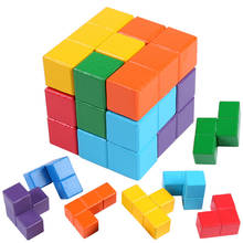 Traditional Jigsaw Puzzle Cube Tetris Jigsaw Puzzle Children's Early Childhood Toys for children wooden toys 2024 - buy cheap