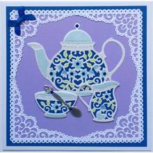 2020 New Tea Party Metal Cutting Dies Teapot Mug and Cup Die Paper Cut Scrapbooking For Crafts Friend Card Making No Stamps Sets 2024 - buy cheap