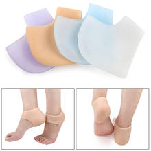 2 pçs umidade gel silicone protetores de calcanhar meias pedicure hidratante pés alívio da dor calcanhares pé cuidados de saúde 2024 - compre barato