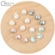 Diseño de Cordial, 10x11mm, 100 piezas, cuentas de perlas de imitación/efecto Aurora/Fabricación de cuentas DIY/hecho a mano/accesorios de joyería 2024 - compra barato