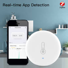 Sensor de ambiente tuya zigbee, 4 unidades, temperatura inteligente, umidade, pressão atmosférica para android ios app smart home zigbee sem fio 2024 - compre barato