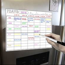 A3 magnético quadro branco seco apagar calendário conjunto 16x12inch quadro branco planejador semanal para geladeira cozinha casa 2024 - compre barato