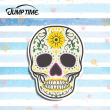 Jump Time 13cm x 9cm Sugar Skull Mexican Cool Car Stickers Vinyl Decal Car Window Truck Laptop Car Styling Funny Animal Sticker 2024 - buy cheap