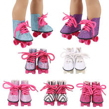 Doll Shoes Skate Shoes For 18 Inch American&43Cm Baby New Born Doll Clothes Accessories Girl`s  Toys 2024 - buy cheap