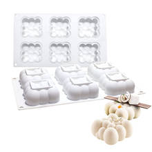 Molde de silicona con 6 agujeros para hornear Mousse, moldes de esponja para Chocolate, sartenes, herramientas de decoración de pasteles, accesorios 2024 - compra barato