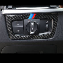 Carbon Fiber For BMW 3 4 Series 3GT F30 F31 F32 F33 F34 F35 F36 Car Console Headlight Switch Frame Decorative Cover Trim Sticker 2024 - buy cheap