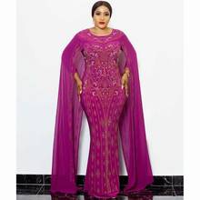 African Long Maxi Dress African Dresses For Women 2020 Women's Sequins Round Neck Sleeves Daily Dress Evening Dress Party Dress 2024 - buy cheap