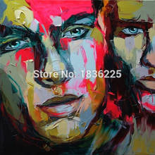 Handsome man face art 100% Hand-painted good quality modern abstract portrait oil painting reproduction wall painting on canvas 2024 - buy cheap