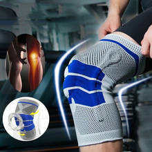 1Pcs Sports Knee Pads Support Silicone Spring Knee Protector Brace Basketball Running Kneepad Tactical Kneecap Fitness Accessori 2024 - buy cheap