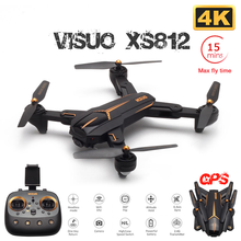 VISUO XS812 gps Дрон с 4K HD камерой Квадрокоптер 5G wifi FPV RC Дрон складной вертолет удержание высоты один ключ возврат VS E58 2024 - купить недорого