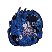 Hyuga Clan Neji Hyuga Enamel pin ninja anime blue glitter brooch 2024 - buy cheap