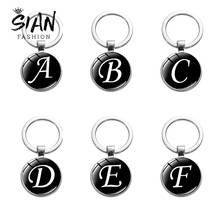 SIAN Hot Sale Letters Printed Keychain A - Z 26 English Alphabet Name First Letter ABCD Pendant Simple Key Ring Women Men Gifts 2024 - buy cheap