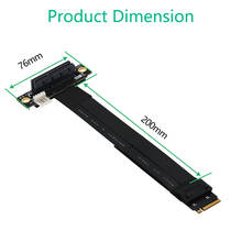 Cabo de extensão XT-XINTE pcie x4 3.0, cabo de extensão m.2 m chave para pci express 4x 2230/42/60/80 riser card gen3.0, cabo de 90 graus 2024 - compre barato