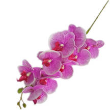 Orquídea de tallo único falsa de 6 piezas 7/9, cabeza de simulación Real táctil, Phalaenopsis para flor Artificial decorativa 2024 - compra barato