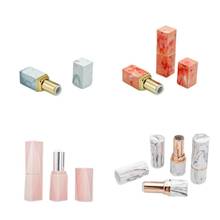 Empty Lip Balm Tube 12.1mm Cosmetic Container Blue Marbling Lipstick Tube Red Pink Lip Balm Packaging Empty Lipstick Tube 50pcs 2024 - buy cheap