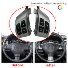 Interruptor de volante para coche, botón de Control de volumen de Audio, Bluetooth, para teléfono, para Suzuki SX4 Swift 2006-2013, retroiluminación de siete colores 2024 - compra barato
