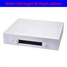 KYYSLB 430*90*360mm All Aluminum Amplifier Chassis Box DIY Enclosure with Power Seat Knob Foot Signage Amplitier Case Shell 2024 - buy cheap