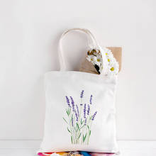 Women Canvas Shopping Bag Female Canvas Cloth Shoulder Bag Eco Handbag Tote Reusable Grocery Shopper Bags Students Book Bag 2024 - купить недорого