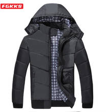 FGKKS Male Fashion Hooded Jackets Coat Spring Autumn Men Breathable Comfortable Jakcets Overcoat Men's Removable Hat Jacket 2024 - buy cheap