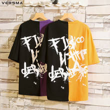VERSMA-Camiseta coreana Ulzzang Harajuku con estampado de grafiti para hombre, ropa de calle de gran tamaño, Hip-Hop, de verano, Dropshipping 2024 - compra barato