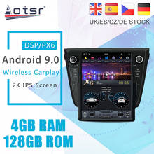 Reproductor Multimedia con GPS para coche, Radio estéreo con Android 9, 128G, PX6, Tesla Styel, para Nissan X Trail T32, 2013-2017, Qashqai 2024 - compra barato