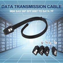 Внутренний USB-кабель с вилкой Mini SAS SFF-8087 36P хоста до 4 SATA 7P цель вперед коммутационный для офиса уход компьютерные принадлежности 2024 - купить недорого