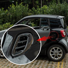 Задняя воздушная декоративная рамка выпускного отверстия ABS стикер 3D защита выхода воздуха крышка автомобиля Стайлинг Аксессуары для нового Smart Fortwo 453 2024 - купить недорого