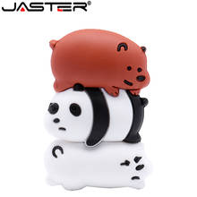 JASTER-Unidad Flash USB 2,0 con forma de Panda, Pendrive de 4GB, 8GB, 16GB, 32GB y 64GB con capacidad Real del disco, para regalo 2024 - compra barato