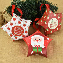 5pcs Merry Christmas Candy Box Bag Star Shape Santa Claus Snowman Paper Box For Christmas Tree Hanging Decor Xmas Gift Ornaments 2024 - buy cheap