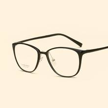 Armação de óculos retrô de aço, largura-135, óculos de grau de miopia, para estudantes, prescrição ótica masculina, óculos de leitura 2024 - compre barato