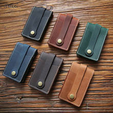 Vintage Handmade Genuine Leather Key Wallet Pulling Crazy Horse Key Holder Men Mini Household key Housekeeper Top Quality 2024 - buy cheap
