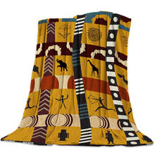 Cobertor de flanela estilo africano, cobertor macio de lance, cobertor de microfibra quente para camas, itens de escritório e sofá 2024 - compre barato