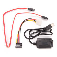 USB 2,0 IDE/SATA адаптер кабель 4-контактный Мощность кабель для 2,5 3,5 HD HDD жесткий диск SATA адаптер конвертер кабель 2024 - купить недорого