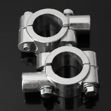 2x Mirror Mount Bracket Clamp For 7/8" (10mm) Handlebar Motorcycle Chrome 2024 - buy cheap