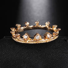 Coroa Anel versão Coreana pop-up casal anel da cauda do anel de diamante artificial mão-embutidos estilo das mulheres 2024 - compre barato